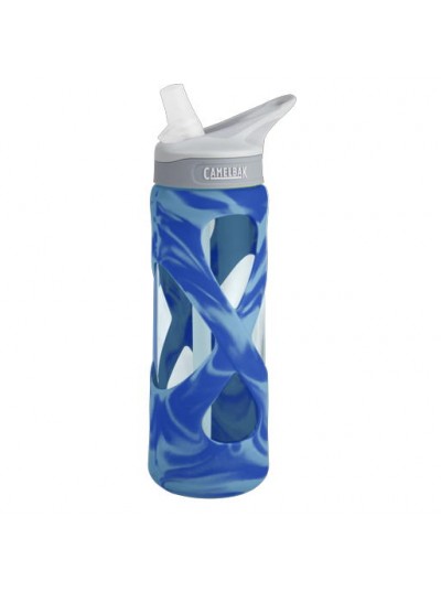 eddy™ Glass .7L-Blue/Aqua Swirl
