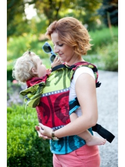 Ergonomic Carrier, Baby Size, jacquard weave 100% cotton - wrap conversion from MOVIE STAR
